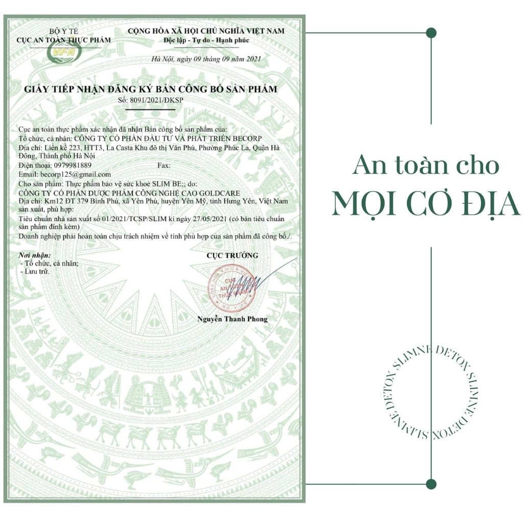 Trà giảm cân SLIM BE Chính Hãng