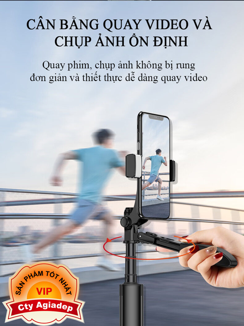 Gậy tự sướng Ánh sáng LED siêu dài kiêm Gimble, quay Video hàng hiệu - Livestream chuyên nghiệp CYKE CA21s