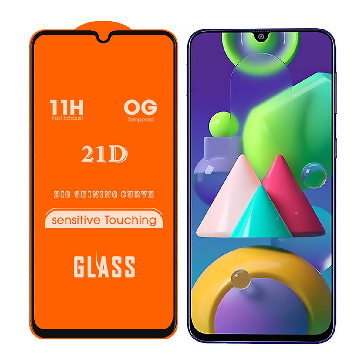 Kính cường lực full màn cho Samsung Galaxy M21  (đen)