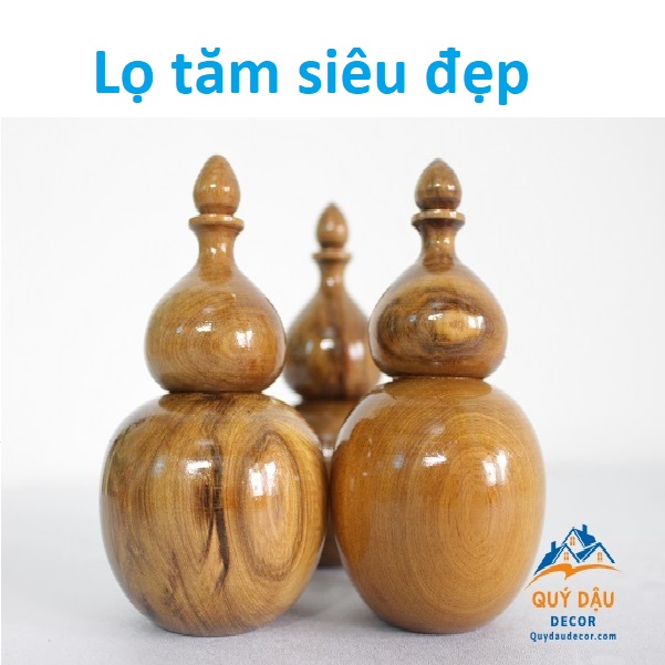 Lọ Đựng Tăm gỗ Bách Xanh Cao Cấp