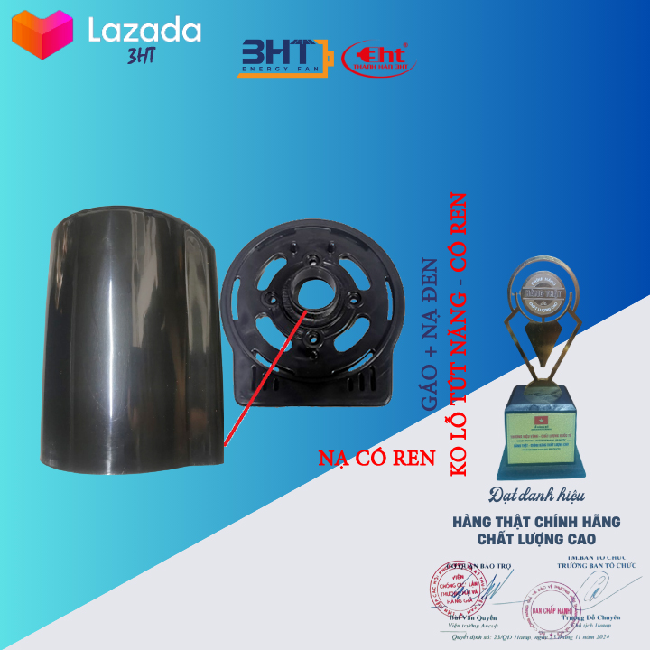 Bộ Gáo Quạt Không Răng Đen B4 - SENKO CÓ RĂNG