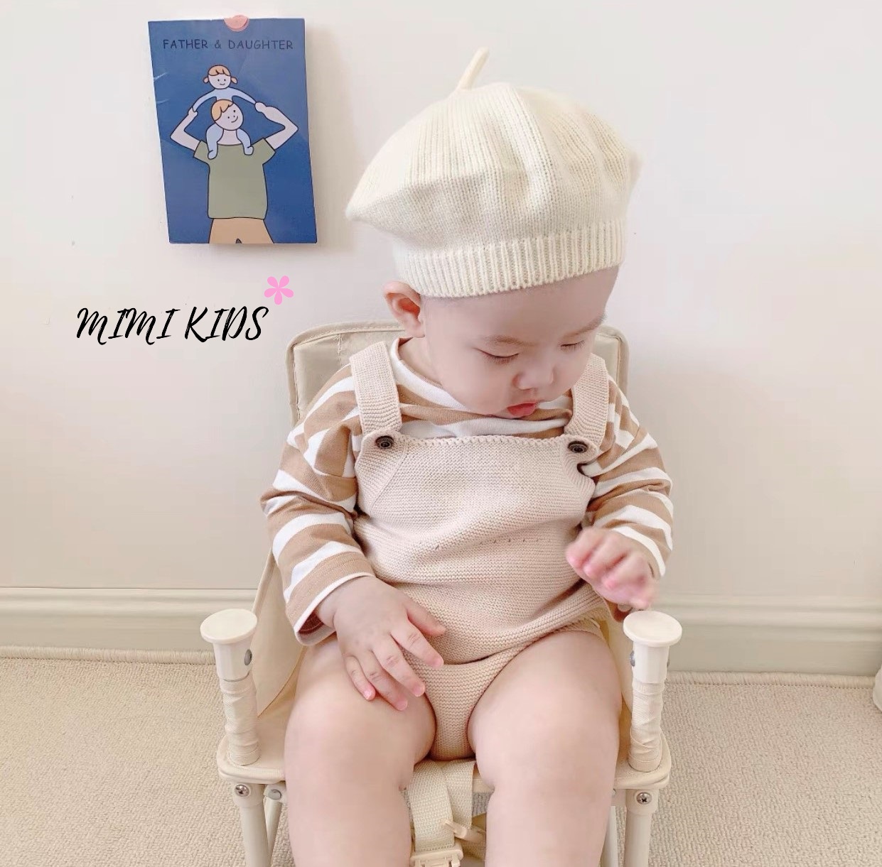 Mũ nồi len trơn cho bé Mimi Kids (6m-4y) mn78