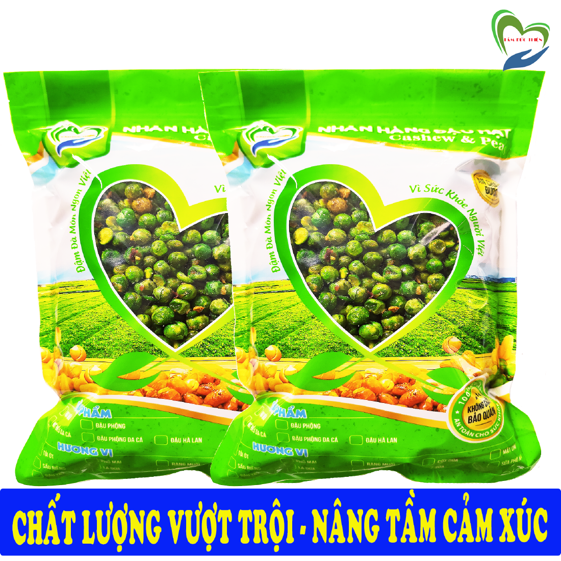 1KG Đậu Hà Lan Tỏi Ớt Tâm Đức Thiện Combo 2 Hộp/ Túi ZIP 500GR Thực Phẩm Đóng Gói Đóng Hộp Ăn Liền đồ ăn vặt Thực Phẩm Khô Đậu Hà Lan Muối Đậu Hà Lan Rang Muối bánh kẹo quà Tết Đậu Hà Lan Sấy Muối