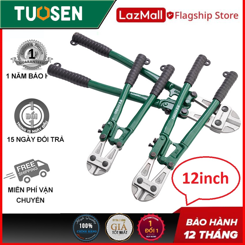 Kìm cộng lực 12inch, kềm cộng lực cắt kim loại màu và kim loại đen TUOSEN với kích cỡ 12inch