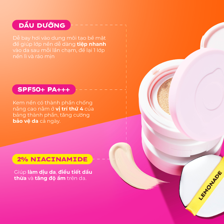 [Flashsale + Voucher] Phấn nước siêu kiềm dầu Lemonade Supermatte Cushion 15g