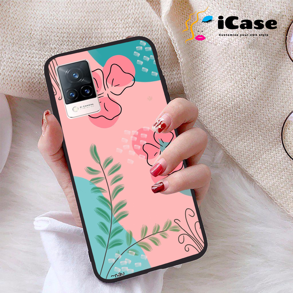 Ốp lưng Vivo V21 5G viền dẻo TPU BST Hoa