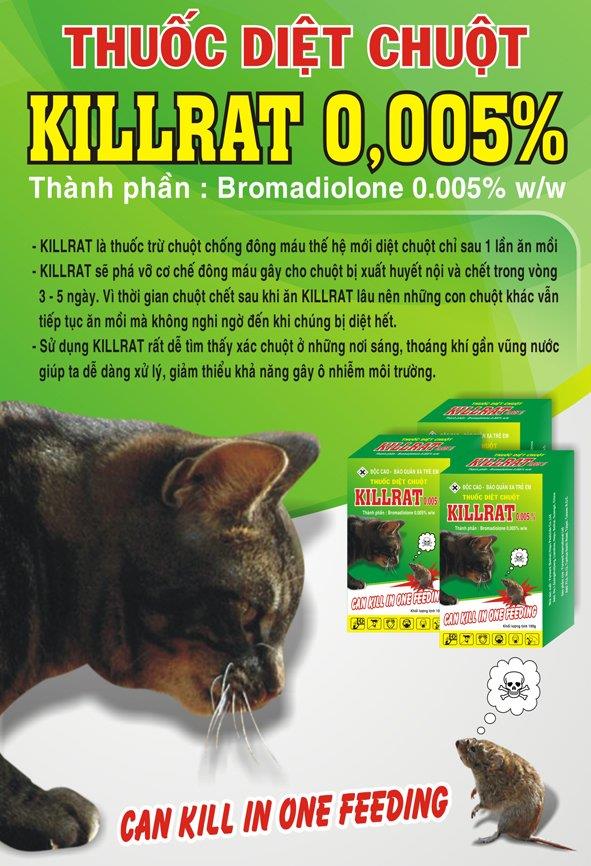 Thuốc diệt chuột Killrat Diệt chuột hiệu quả - hộp 80g