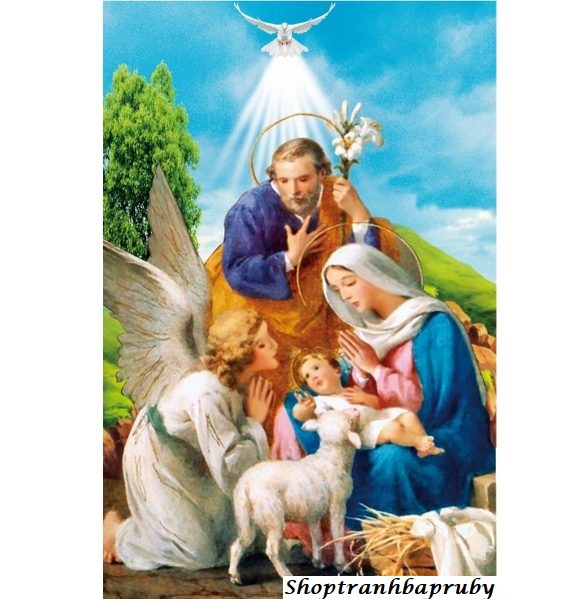 [HCM]Tranh đính đá Thánh gia VS099 kích thước 53 x 76 cm