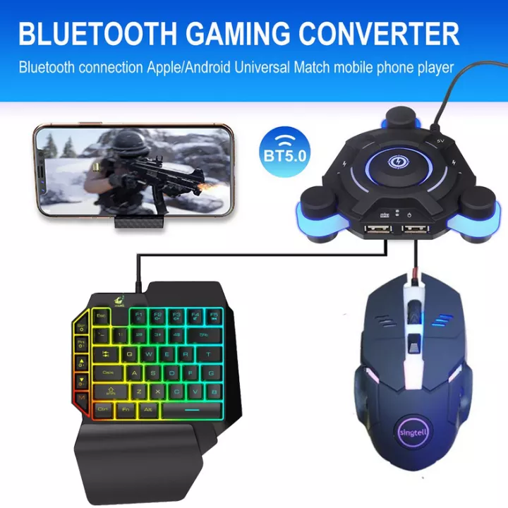 Bộ điều khiển PUBG Gamepad PUBG Mobile Bàn phím ngoại vi di động và bộ chuyển đổi chuột cho iOS IPad sang PC cho Bluetooth