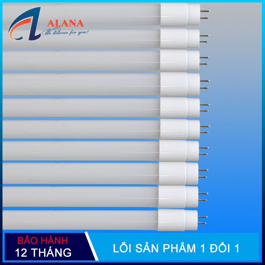 Bộ 10 Bóng đèn led, đèn led Tuýp thủy tinh 20W dài 1,2m siêu sáng