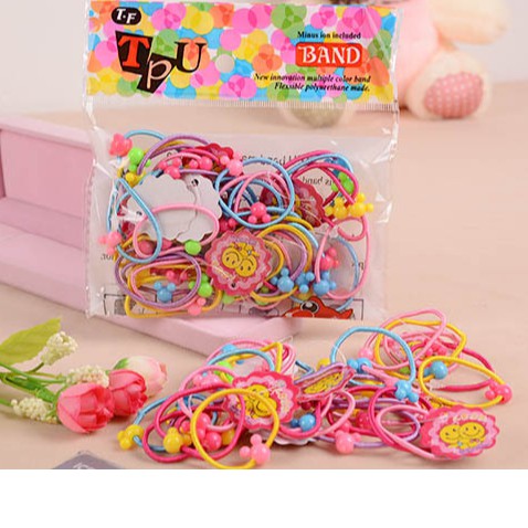 SET 50 dây buộc tóc cho bé, nhiều màu sắc dễ thương