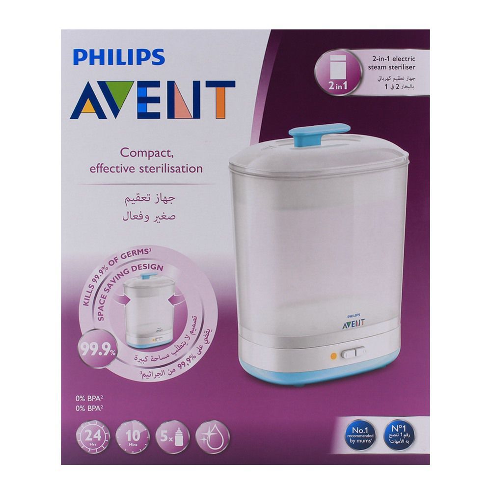 Philips Avent Máy tiệt trùng bình sữa 2 trong 1 SCF922/03 (Xấu vỏ)