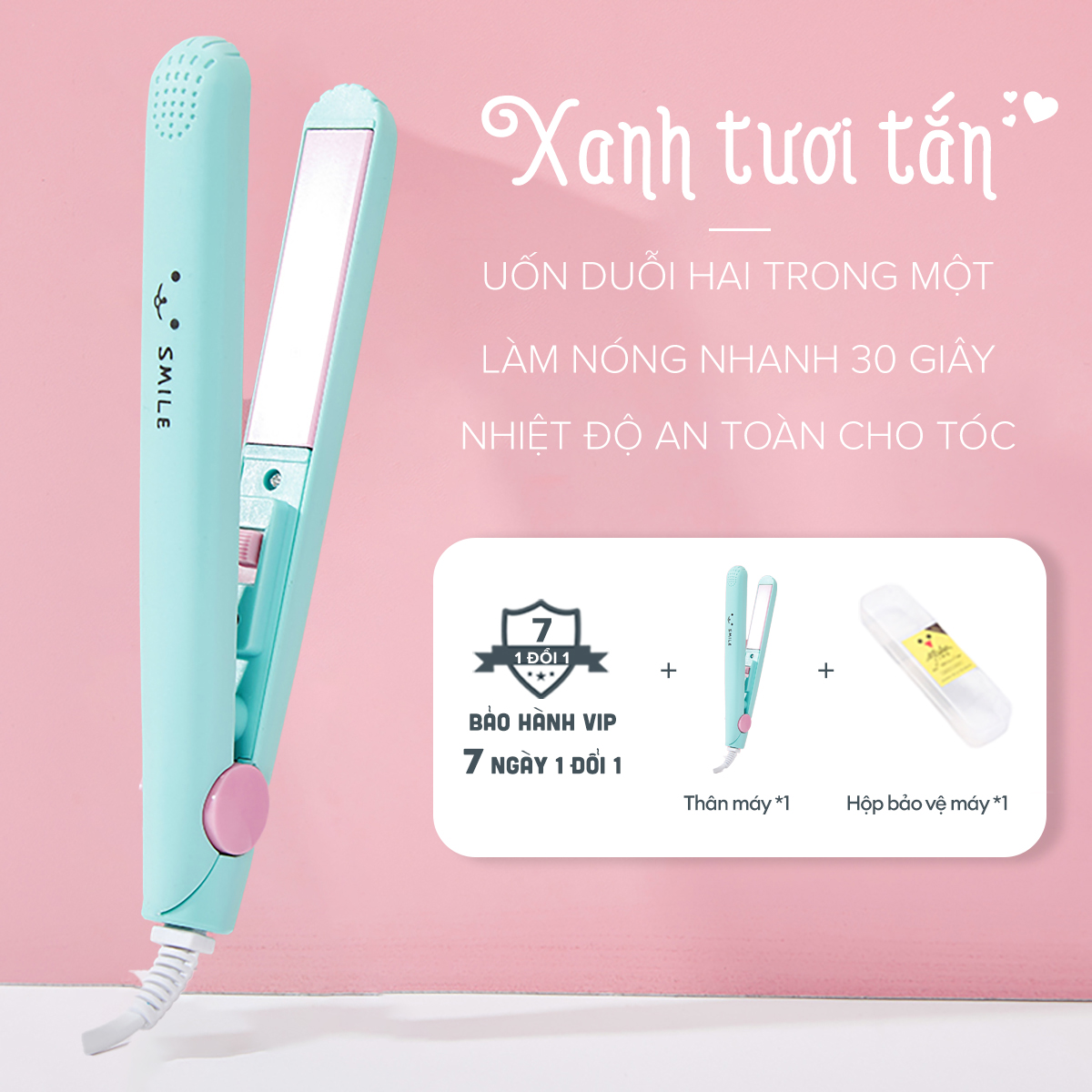 Máy duỗi tóc mini 2in1 Time Maker - Máy duỗi tóc mini máy uốn mini - Máy duỗi thẳng và uốn cúp giá rẻ dễ sử dụng - Bảo hành lâu dài. - Lamdepdeal