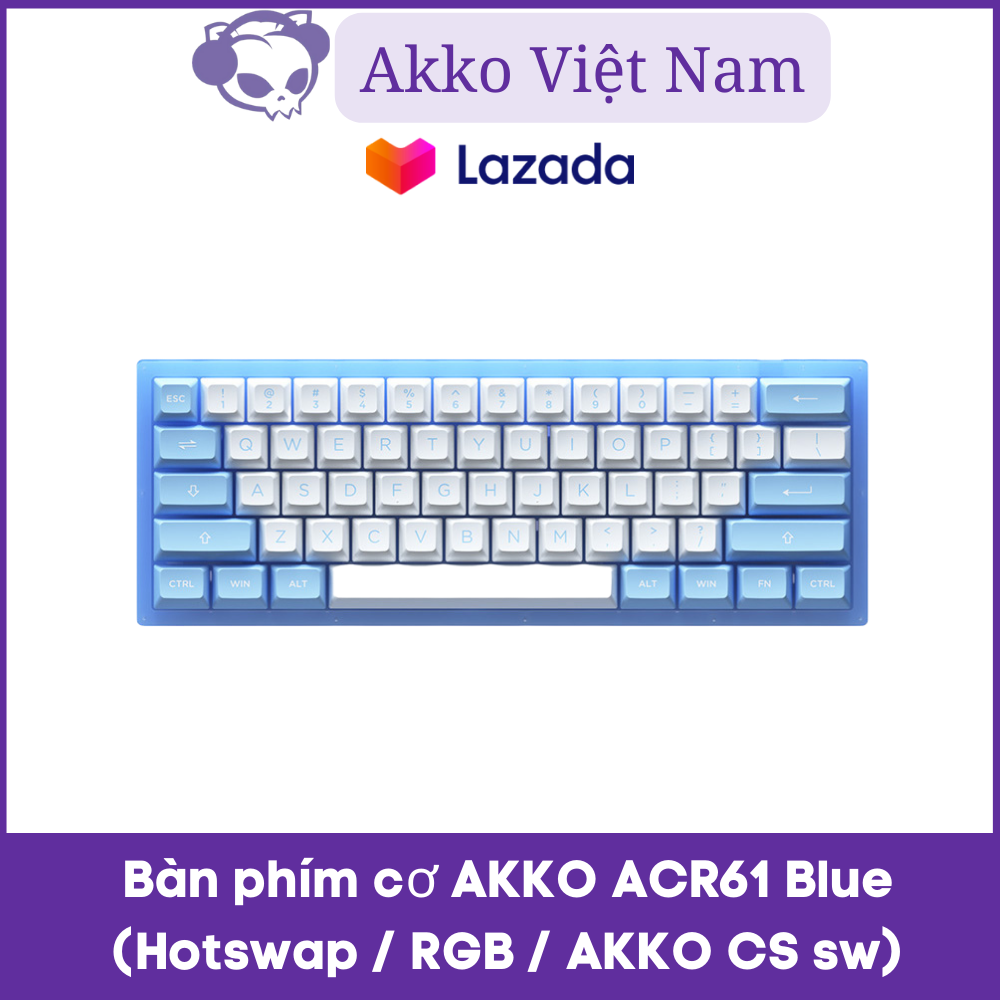 Bàn phím cơ AKKO ACR61 Blue (Hotswap / RGB / AKKO CS sw Jelly Blue)