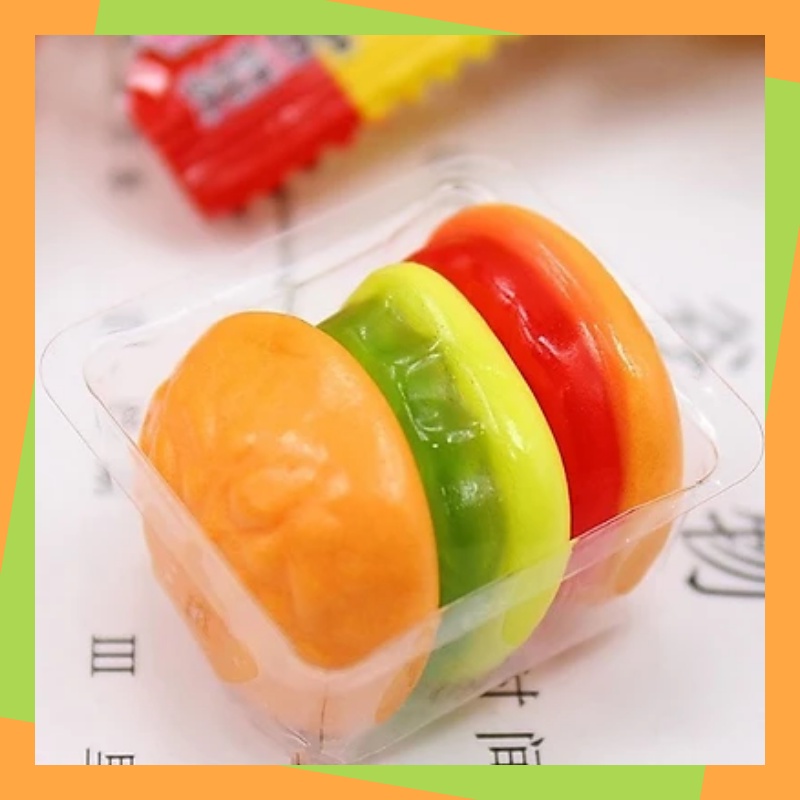 Kẹo dẻo pizza/burger candy Thái date mới
