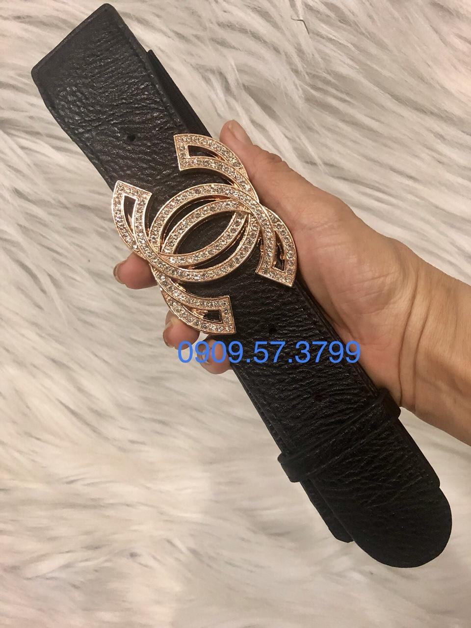 [HCM]Thắt lưng bản 4cm. Mặt đính đá. MS050