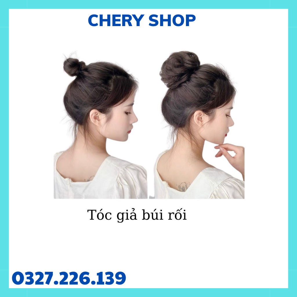 [ Hàng hót ] .Tóc giả nữ bối rối, búi cột xoăn