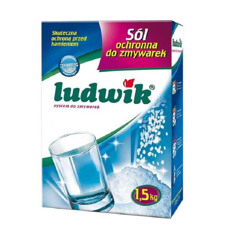 Muối rửa bát Ludwik chuyên dùng cho máy rửa chén( muối làm mềm nước Ludwik hộp 1,5kg)