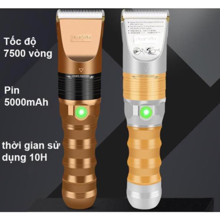 Tông đơ cắt tóc  pin trâu huaerbo B60 cao cấp