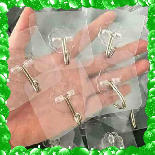 [HCM][CHỊU LỰC 10KG] Combo 10 móc dán tường siêu chịu lực trong suốt (HÀNG ĐẸP)