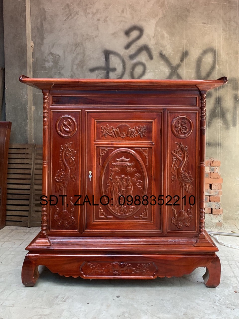 Tủ thờ gỗ nhãn