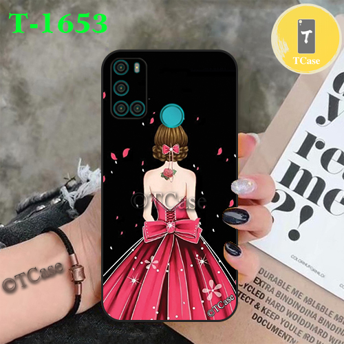 Ốp lưng Vsmart Joy 4 dẻo đen in hình Cô gái