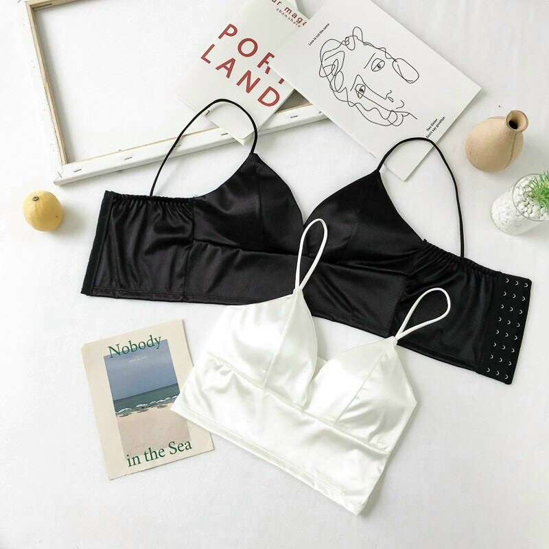 Bra Lụa Bản To 8 Móc Chất Liệu Lụa Phi Bóng Cao Cấp