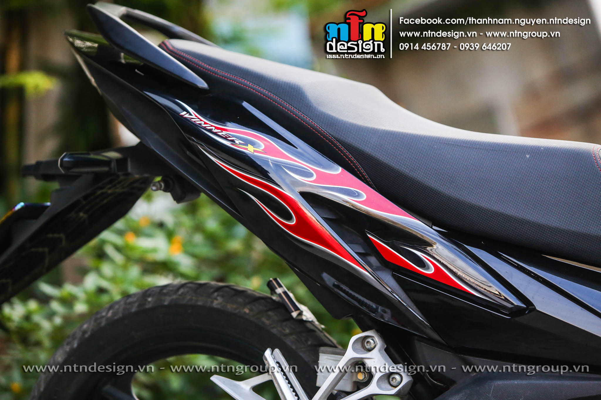 [DECAL]  [Ảnh thật] Tem rời Winner V2 - Mẫu lửa đỏ đen nổi bật - Chuẩn From cực đẹp [TXC]