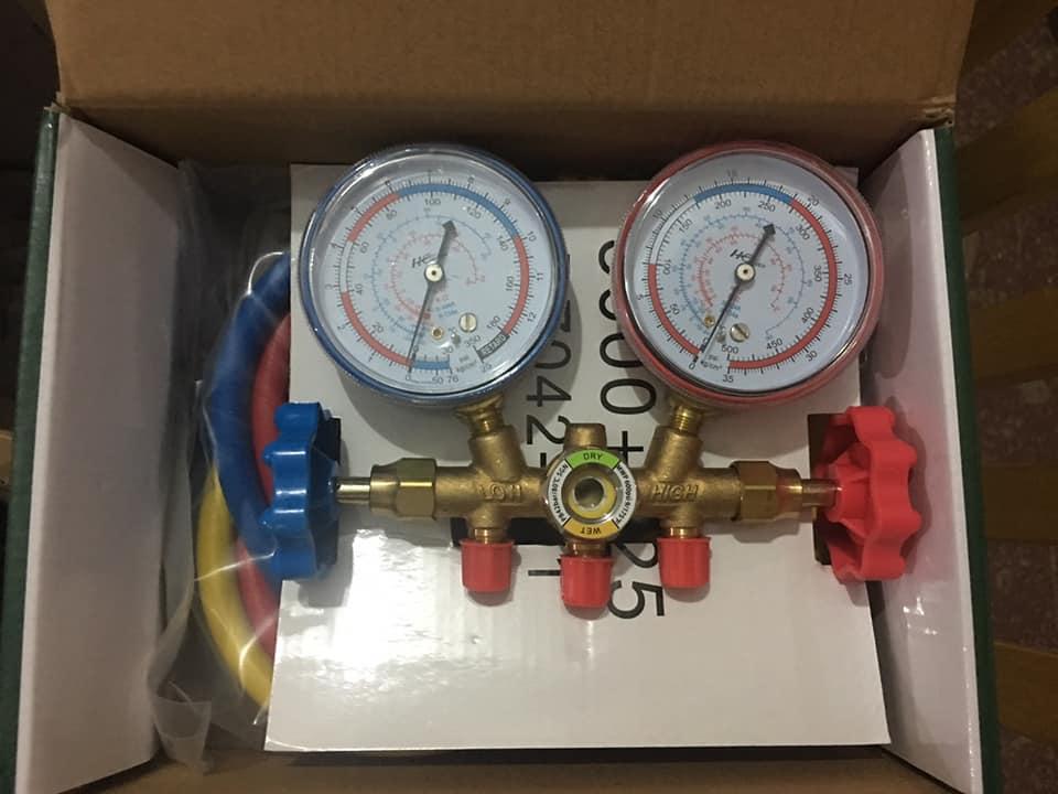 Đồng Hồ Gas Đôi HONGSEN Model HS-536C (1 Đồng Hồ Đôi + 3 Dây Gas R22 )