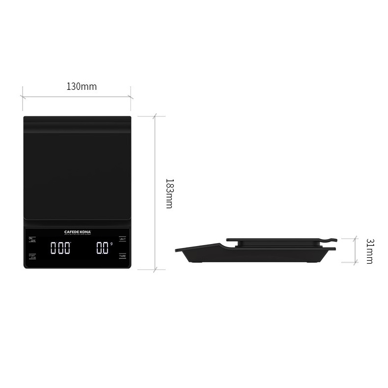 CÂN ĐO ĐIỆN TỬ CAFEDE KONA SCALE DIGITAL DRIP V60 CK5700 – ĐEN