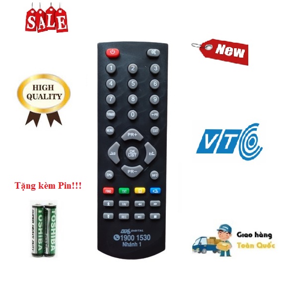 Điều Khiển Đầu Thu Kỹ thuật số VTC các loại model T201 T202 T203 - Hàng tốt