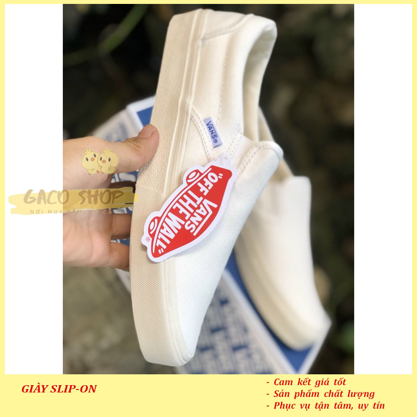 Giày thể thao Slip-on Trắng [GACO SHOP]