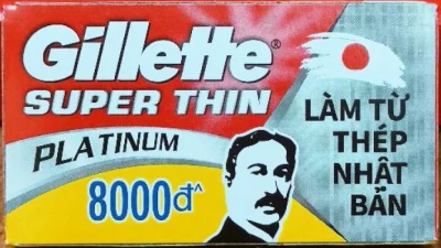 [HCM]Lưỡi lam Gillette Superthin ông già 1 hộp 5 lưỡi lam