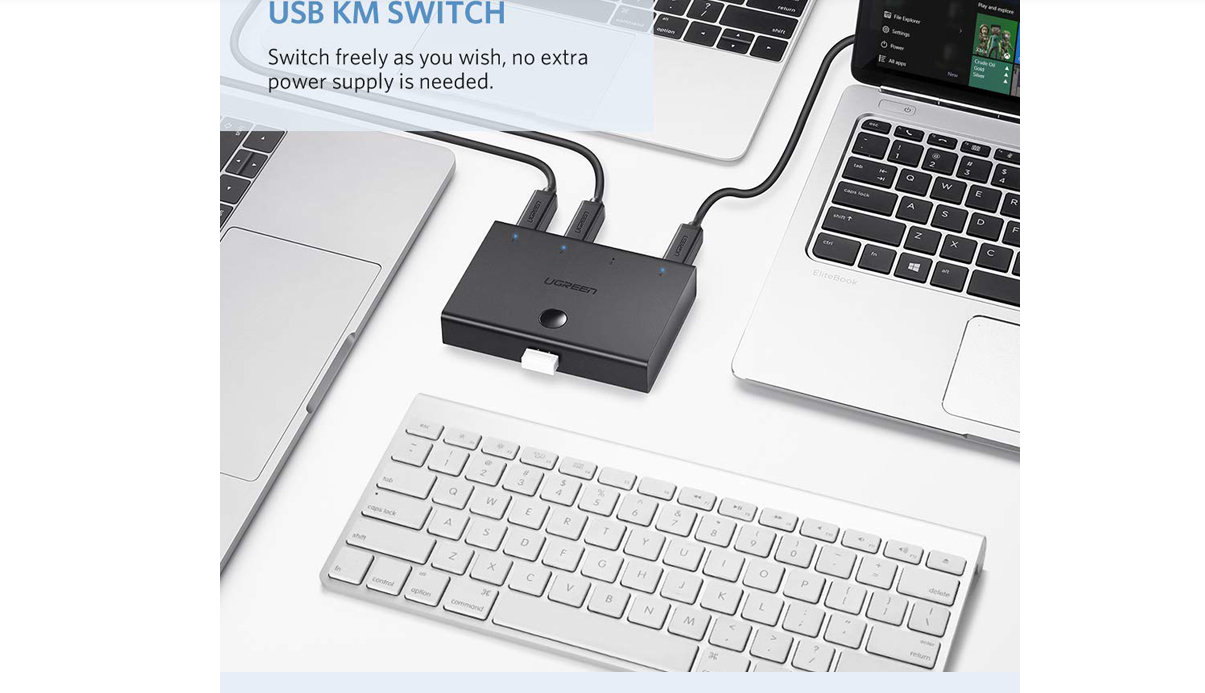 Bộ Chia Sẻ 1 cổng USB 2.0 Cho 4 Máy Tính Ugreen 30346