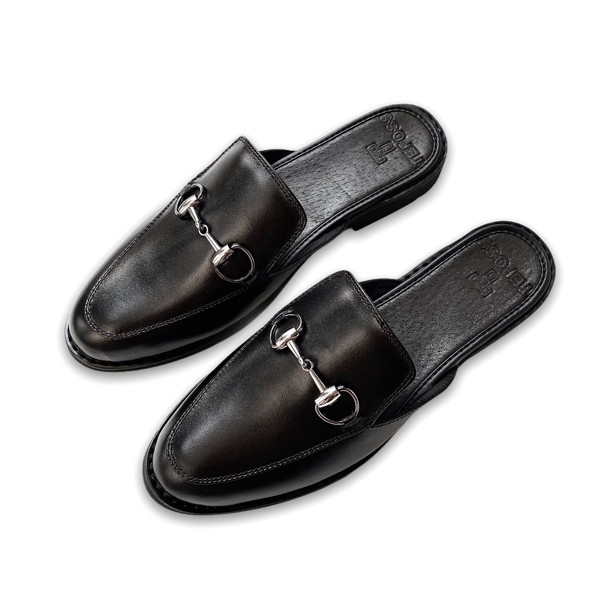 Giày Sục Da Pu Pu Cao Cấp Unisex TEFOSS HT751 Đen Size 35-45 Cá Tính