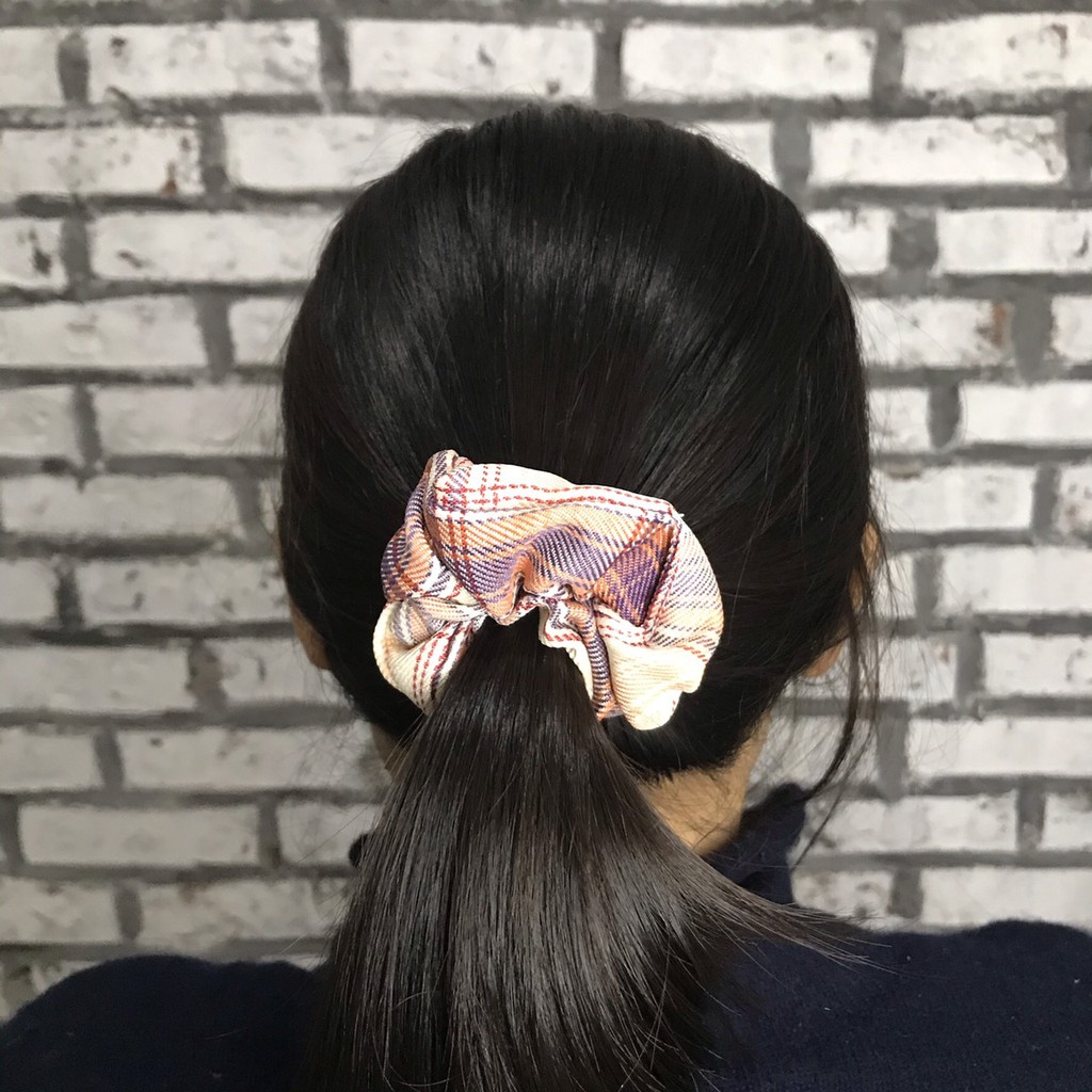 Chun cột tóc scrunchies nhiều màu sắc co dãn tốt