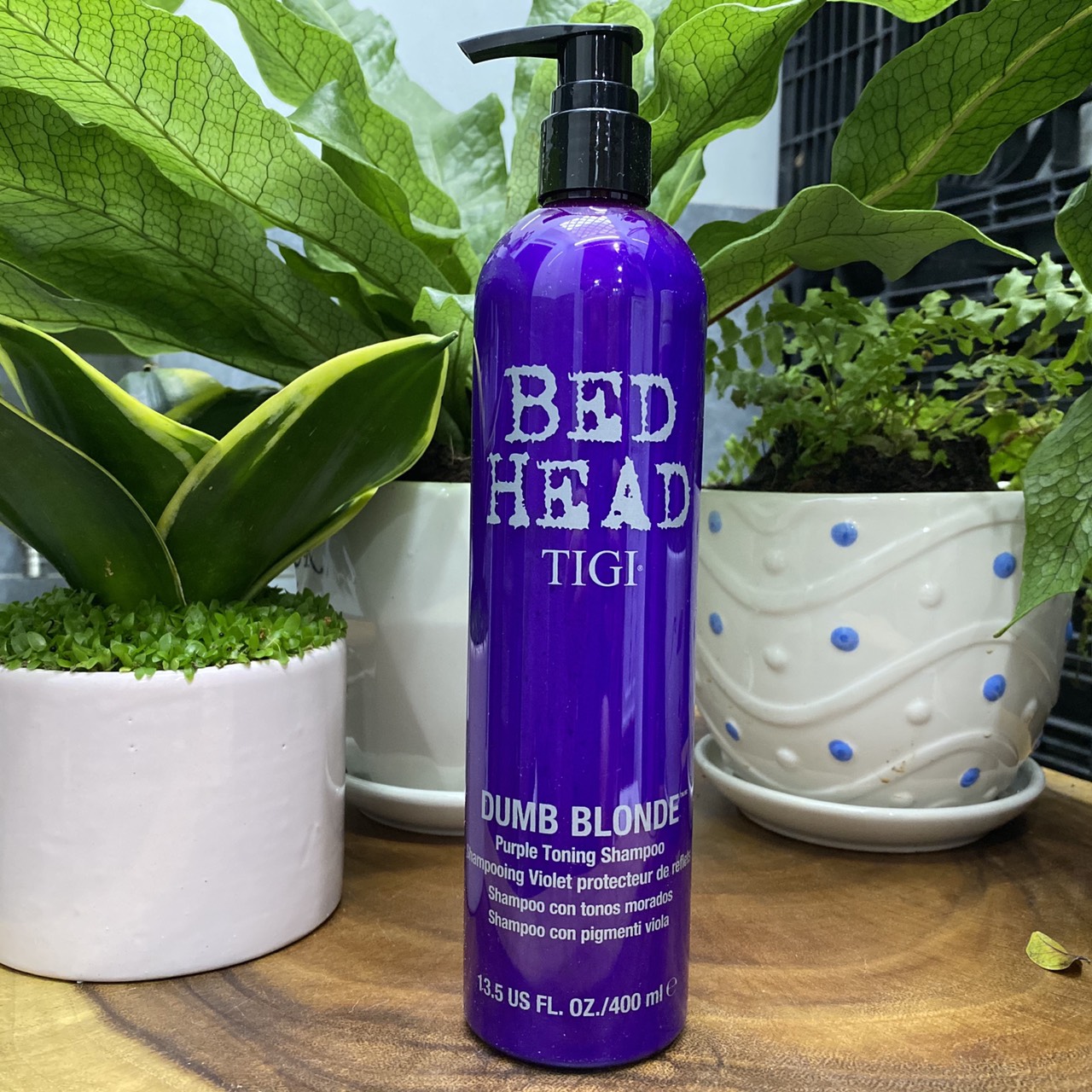 Dầu gội tím Tigi Bed Head Dumb Blonde Silver cho tóc bạch kim 400ml