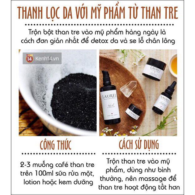 [HCM]BỘT THAN TRE HOẠT TÍNH HANDMADE- NGỪA MỤN TRẮNG RĂNG