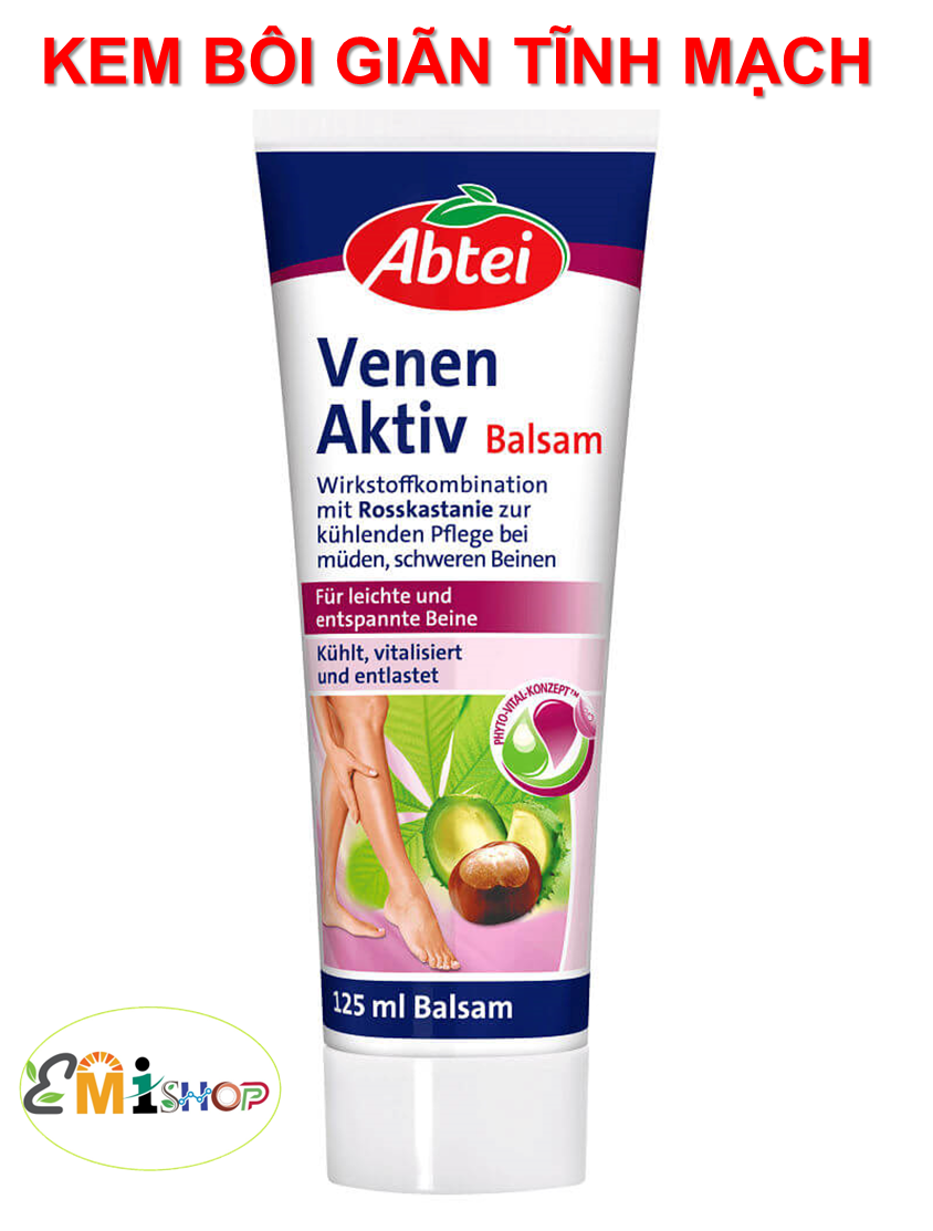 Kem bôi giãn tĩnh mạch abtei venen aktiv balsam, 125 ml