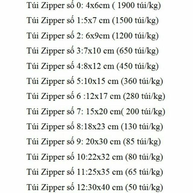 TÚI ZIPPER CHỈ ĐỎ NHIỀU SIZE LỰA CHỌN [100G]