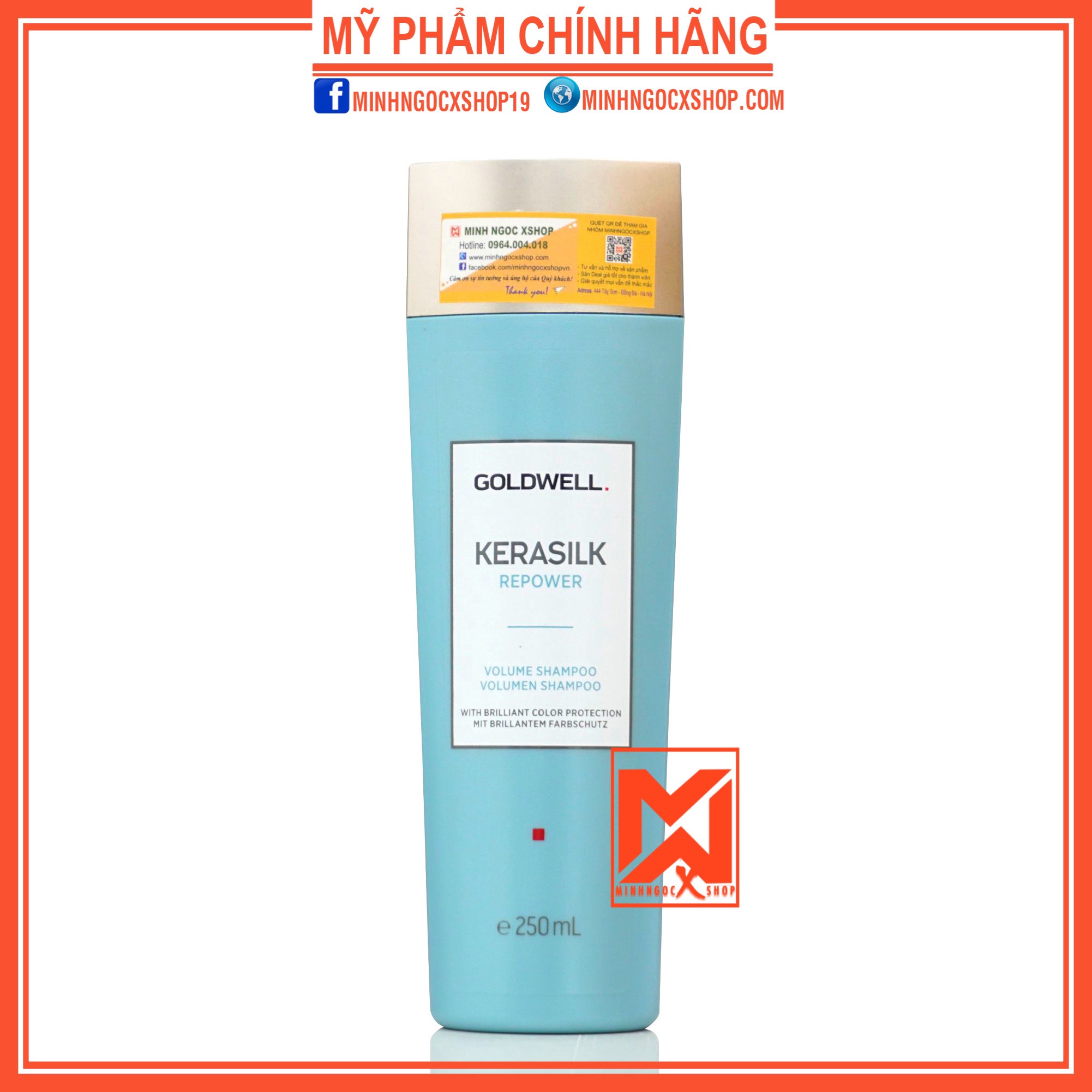 Dầu gội tăng phồng goldwell kerasilk repower volume 250ml chính hãng