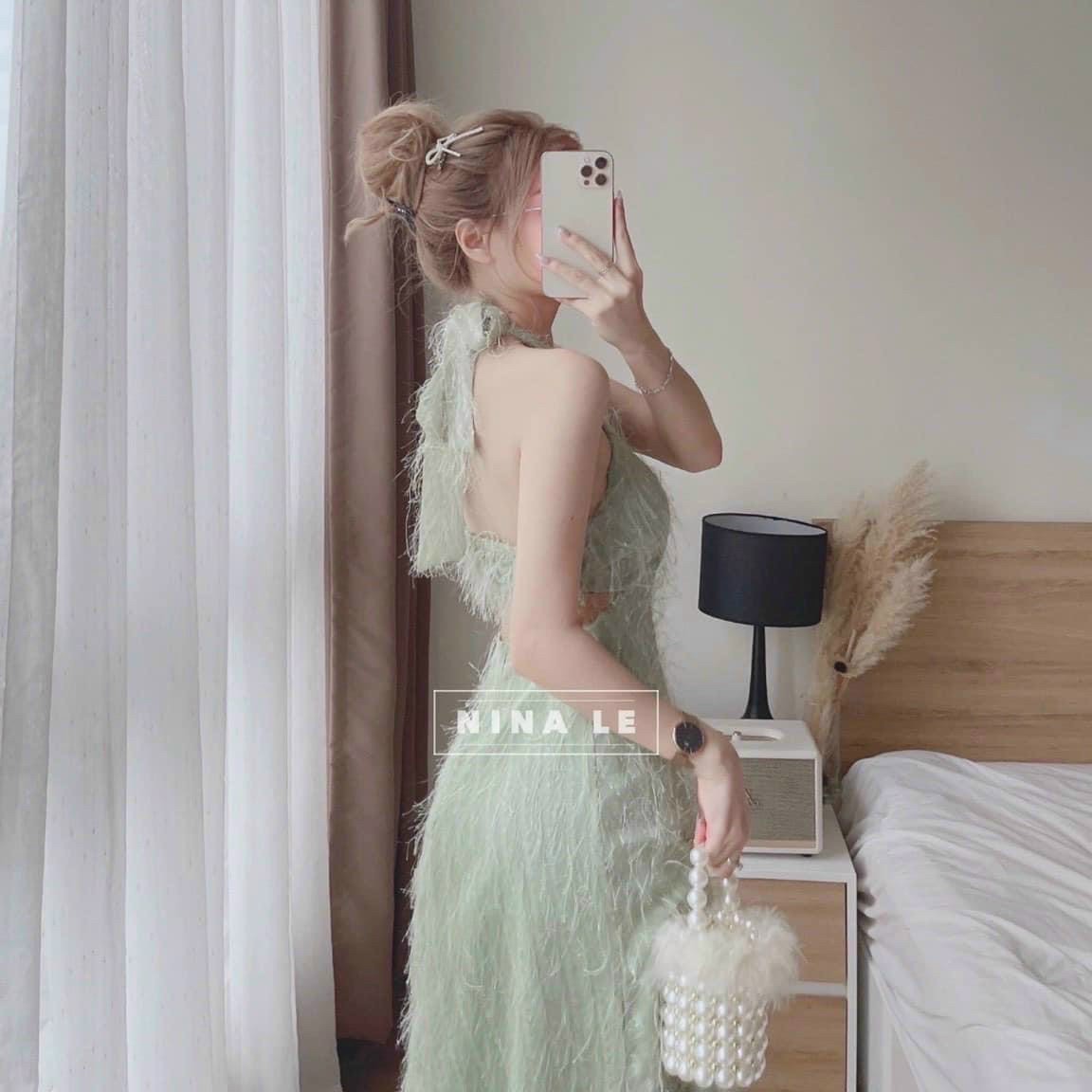 [Nhập RS0822 giảm 30k cho đơn 99k]đầm lông vũ có mút