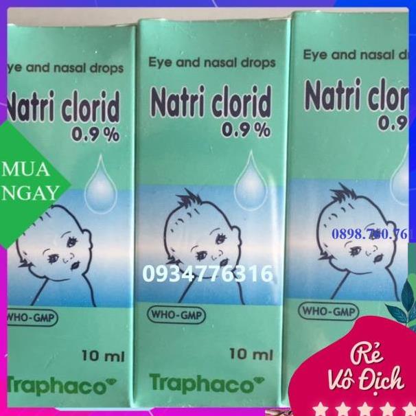 Nước muối sinh lý Nacl 0,9% Traphaco nhỏ mắt, mũi