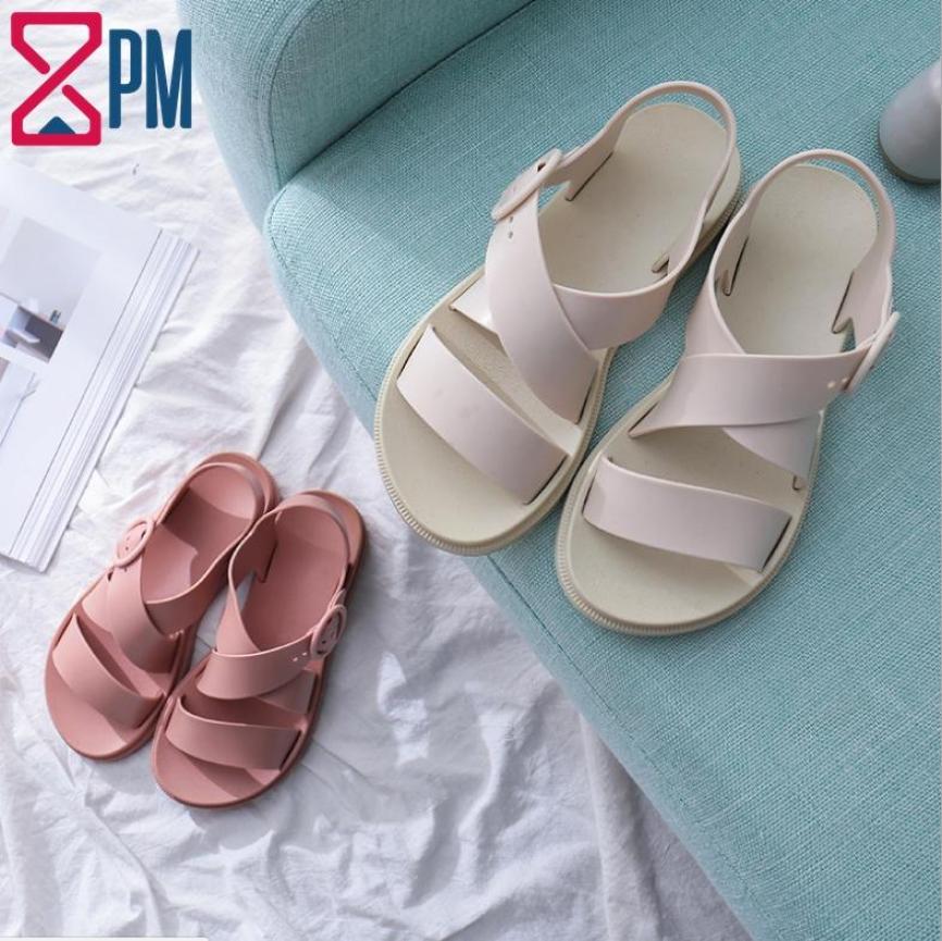 Giày Sandal Nữ CHỐNG NƯỚC Cao Su Quai Chéo G1801 giá rẻ