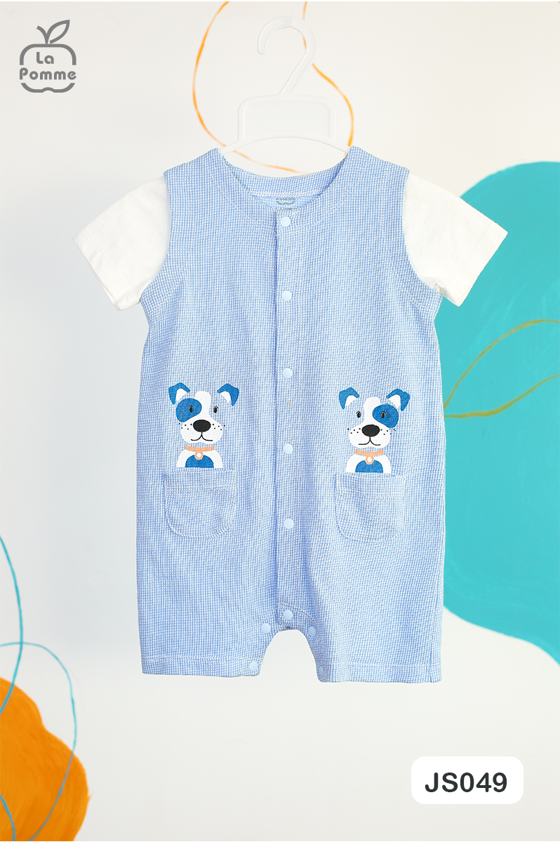 JS049 Body cộc tay La Pomme Cún xanh