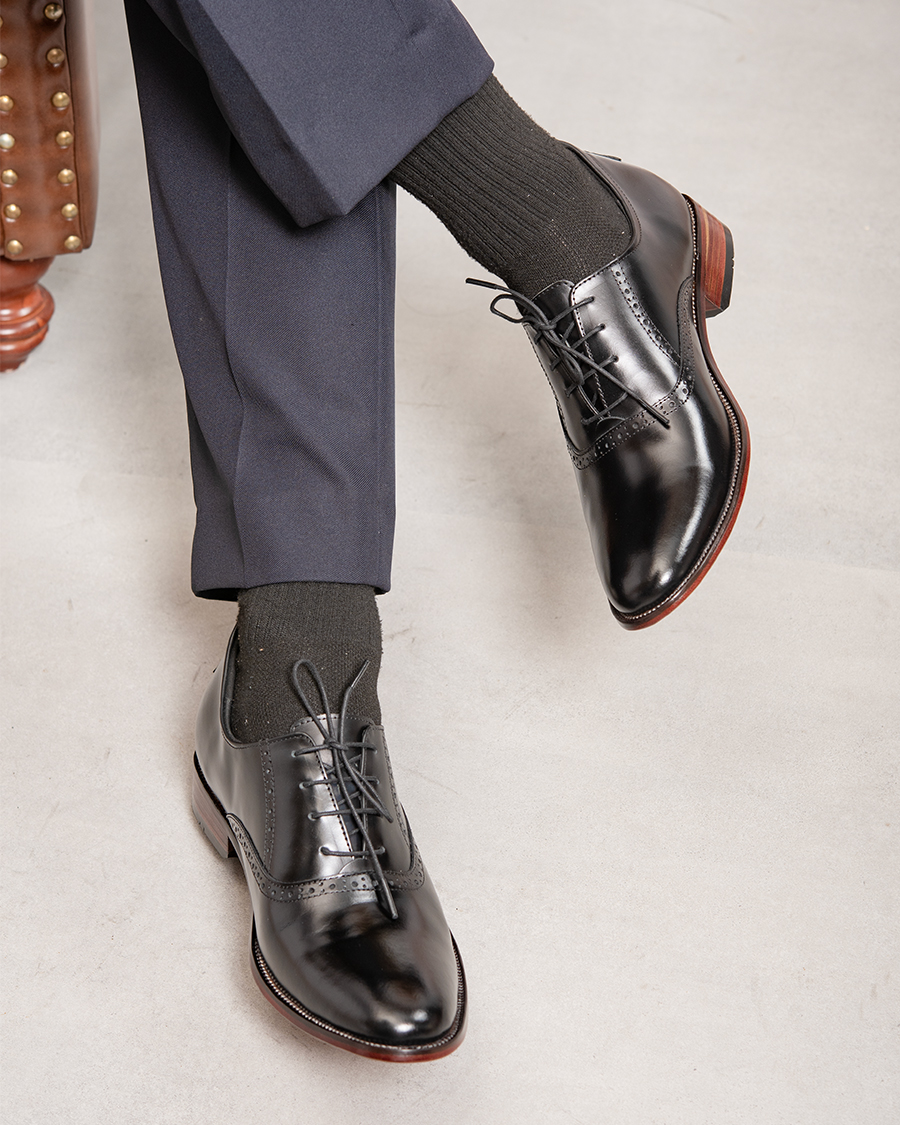 [6cm] men's T & Tra s1025 black leather sole shoes freeshippingmax