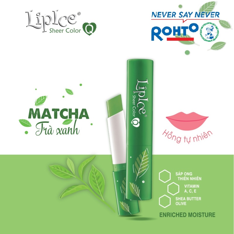 [HCM]Son Dưỡng có màu Lipice Sheer Color Q Matcha 2.4G (Hồng Tự Nhiên)