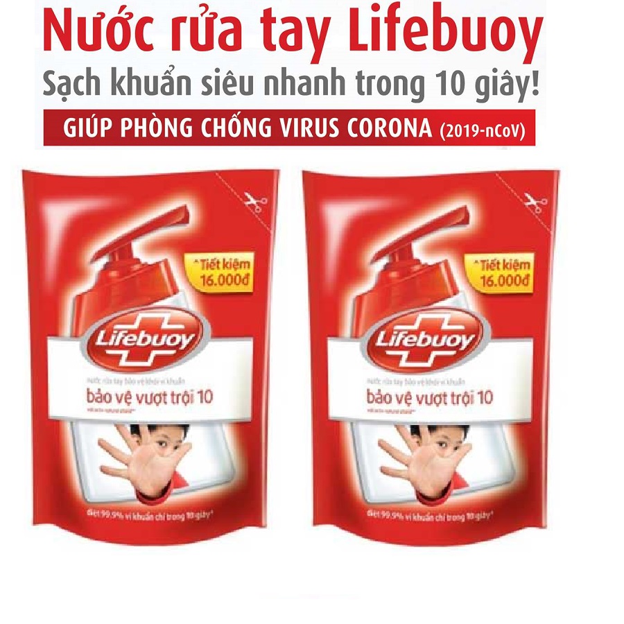 COMBO 2 TÚI NƯỚC RỬA TAY LIFEBUOY 400G