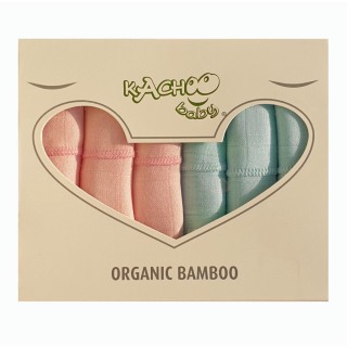 Hộp 6 khăn sữa sợi tre Organic siêu mềm mịn tự nhiên kích thước 30x30 cm Kachoobaby - BEEKIDS PLAZA thumbnail