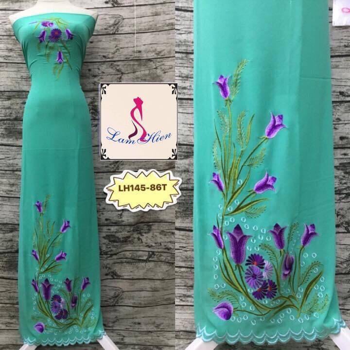Vải áo dài thêu chân (230 sale còn 159k/áo, size to 169k/áo) LH145